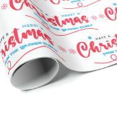 Kerst inpakpapier - voeg aangepaste naam toe (Rol Hoek)