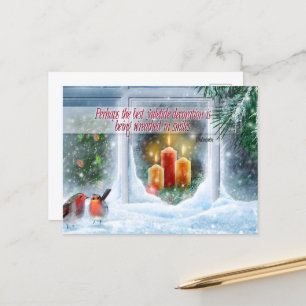 Kerst Inspirerend Quote "Glimlacht" Briefkaart