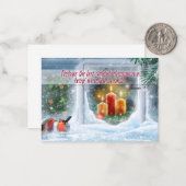 Kerst Inspirerend Quote "Glimlacht" Notitiekaartje (Voorkant / Achterkant in situ)