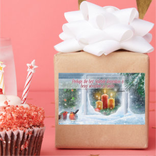 Kerst Inspirerend Quote "Glimlacht" Rechthoekige Sticker