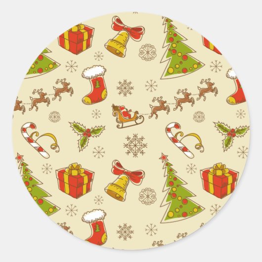 Kerst Instelling Sticker Labels (Voorkant)