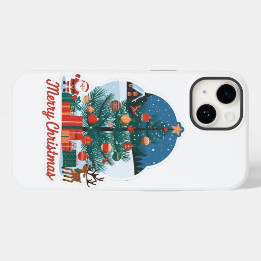 Kerst iPhone 14 Hoesje: feestelijk nieuw model Case-Mate iPhone Case (Achterkant (horizontaal))