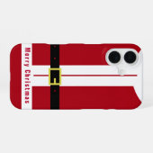 Kerst iPhone Case met Grappig Kerstman Gift 16 Hoesje (Achterkant horizontaal)
