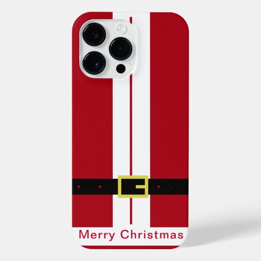 Kerst iPhone Case met Grappig Santa Design iPhone Hoesje (Achterkant)