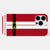 Kerst iPhone Case met Grappig Santa Design iPhone Hoesje (Achterkant horizontaal)