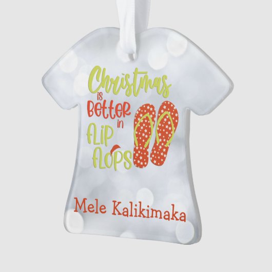 Kerst is beter in Teenslipper Ornament (voorkant)