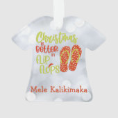 Kerst is beter in Teenslipper Ornament (achterkant)