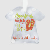 Kerst is beter in Teenslipper Ornament (voorkant)