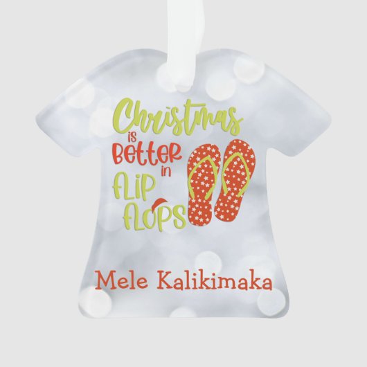 Kerst is beter in Teenslipper Ornament (voorkant)