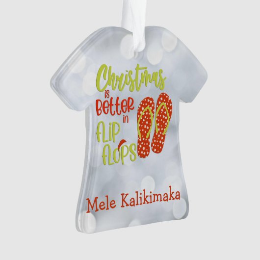 Kerst is beter in Teenslipper Ornament (voorkant)