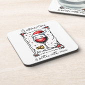 Kerst is beter met wijn bier onderzetter (Linkerzijde)