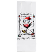 Kerst is beter met wijn cadeautas (Achterkant)