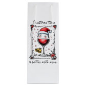 Kerst is beter met wijn cadeautas (Voorkant)