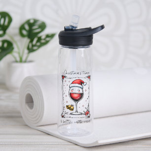 Kerst is beter met wijn waterfles