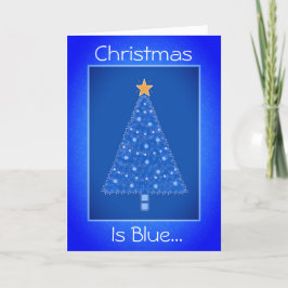 Kerst is blauw vakantieboom gevouwen vakantie Kaar Feestdagen Kaart