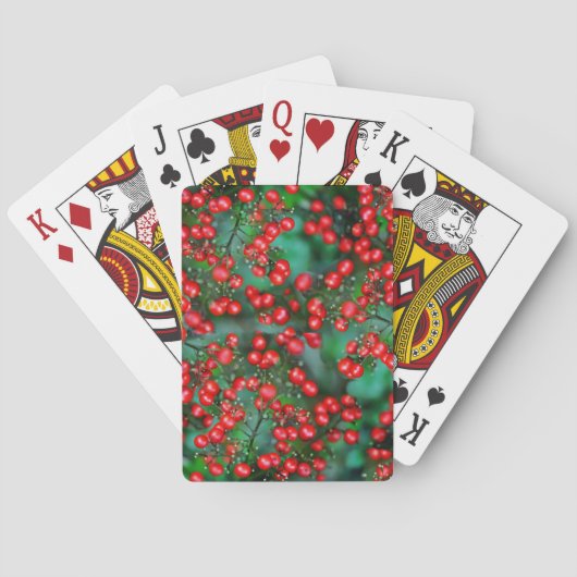 Kerst Is De Bessen!  Pokerkaarten (Achterkant)