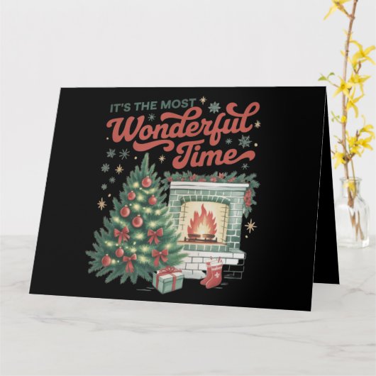 Kerst is de mooiste tijd  kaart (Gele Bloem)