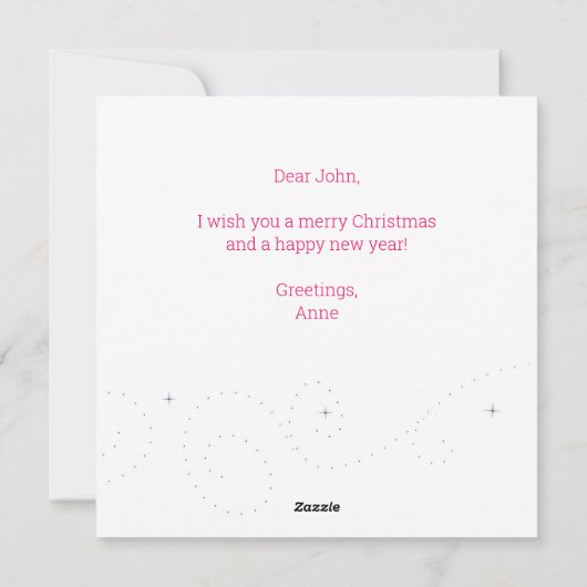 Kerst is geboren als vakantie Kaart (Achterkant)