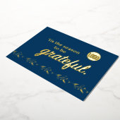 Kerst is het seizoen om dankbaar te zijn folie feestdagenkaart (Gedraaid)