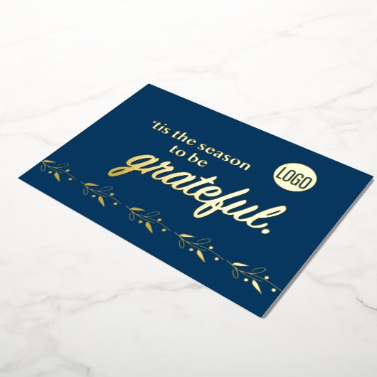 Kerst is het seizoen om dankbaar te zijn folie feestdagenkaart (Gedraaid)