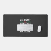 Kerst Is Hier Kerstboom Cadeau Bureaumat (Keyboard & Muis)