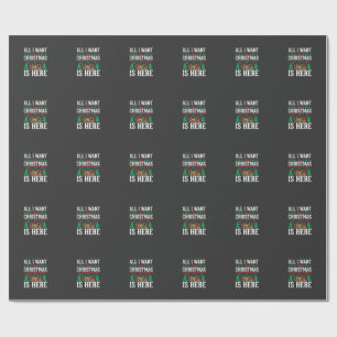 Kerst Is Hier Kerstboom Cadeau Cadeaupapier