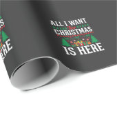 Kerst Is Hier Kerstboom Cadeau Cadeaupapier (Rol Hoek)