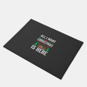 Kerst Is Hier Vakantiebomen Cadeau Deurmat (Schuin)