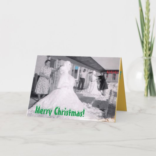 Kerst is leuk voor iedereen feestdagen kaart (Voorkant)