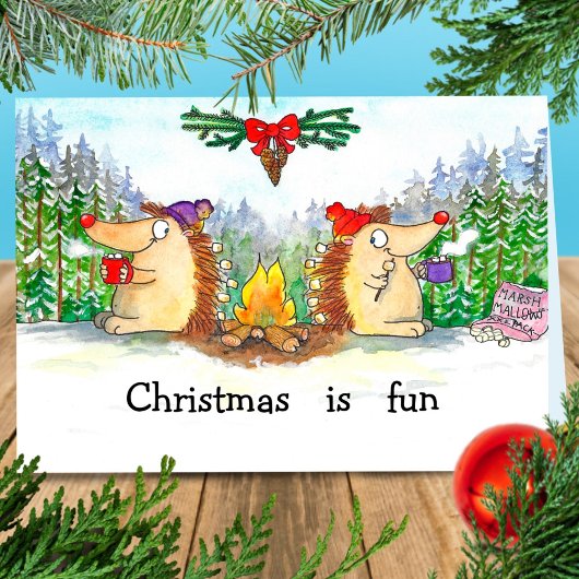 Kerst is leuk wenskaart kaart