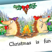 Kerst is leuk wenskaart kaart