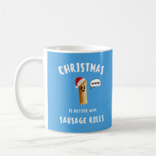 KERST IS LEUKER MET WORSTENBROODJES Cute Sausag Koffiemok
