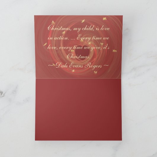 KERST IS LIEFDE FEESTDAGEN KAART (Binnen)