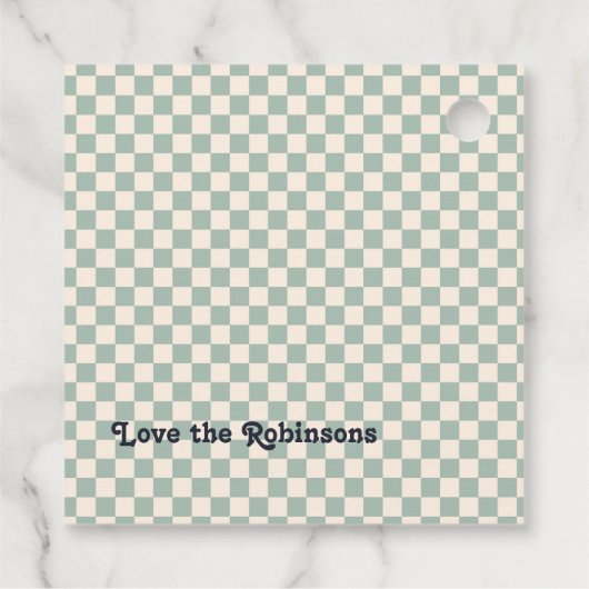 Kerst is mijn favoriete retro vakantie bedankjes labels (Achterkant)