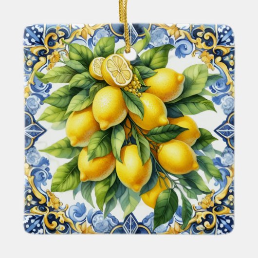 Kerst Italiaanse citroenen ornament (Voorkant)