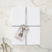 Kerst Italiaanse Greyhound-hond-cadeaubijsluiters Cadeaulabel (Met Touw)