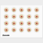 Kerst Italiaanse Koekjes Ronde Sticker (Vel)