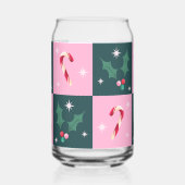 Kerst Ivy, snoepriet met sterren Checkerboard Blikvorm Glas (Links)