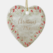 Kerst-jaarscart van de elegante Waterverf Keramisch Ornament (Rechts)