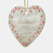 Kerst-jaarscart van de elegante Waterverf Keramisch Ornament (Links)