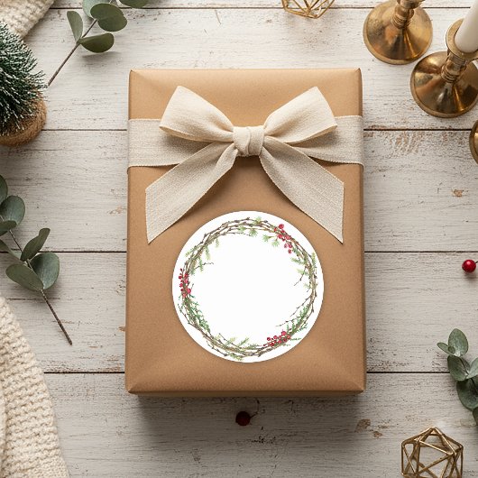 Kerst Jam Inmaken Rustieke Houten Mason Pot Ronde Sticker