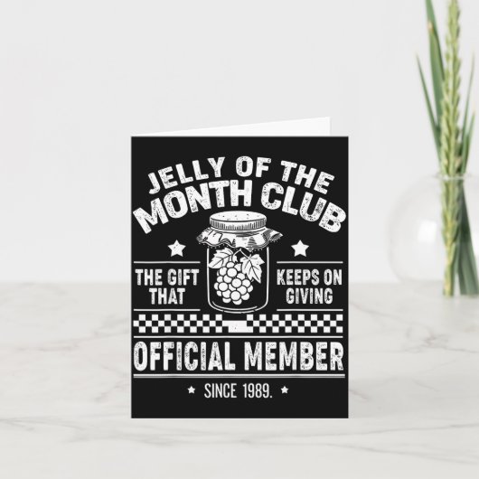 Kerst Jelly Van De Maand Club Lid Funny Xma Kaart (Voorkant)