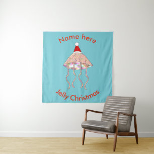 Kerst Jellyfish Aangepast tapijt Wandkleed