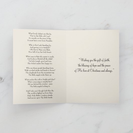  Kerst Jezus Heilige Familie Nun Kaart (Binnen)