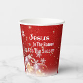 Kerst Jezus is de Reason Paper Party Cup Papieren Bekers (Achterkant)
