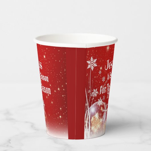 Kerst Jezus is de Reason Paper Party Cup Papieren Bekers (Rechts)