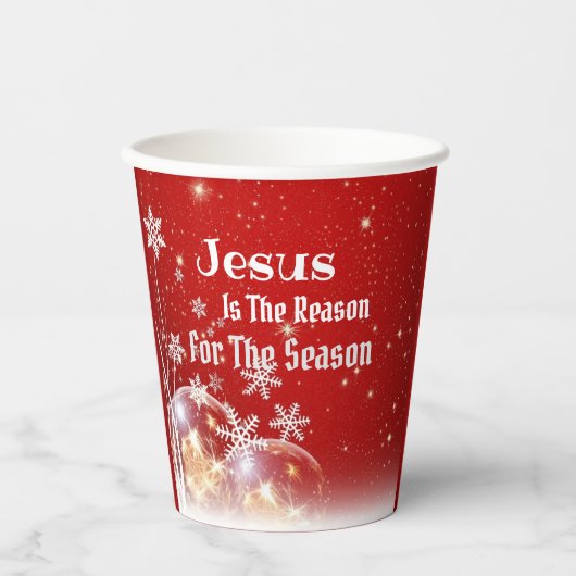 Kerst Jezus is de Reason Paper Party Cup Papieren Bekers (Voorkant)
