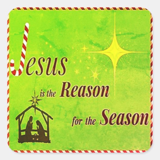 Kerst Jezus is de reden Sticker set (Voorkant)
