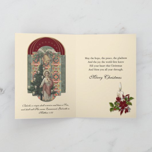  kerst: Jezus Rosary Feestdagen Kaart (Binnen)