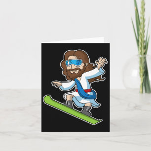 Kerst Jezus Snowboard Snowboarder Snowboarden Kaart